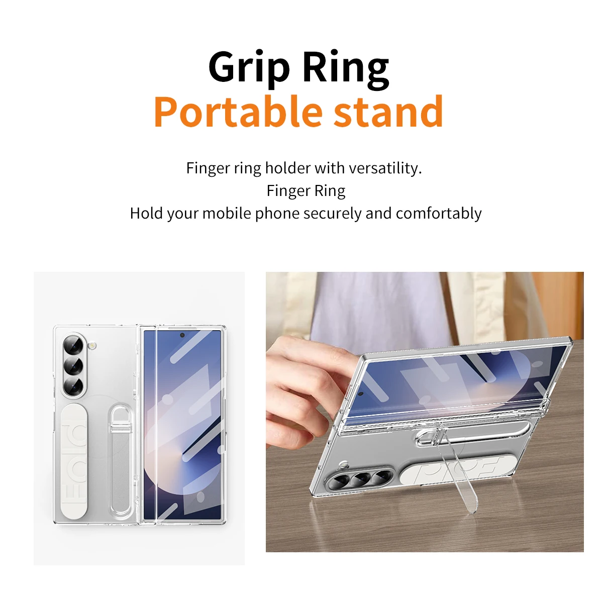 Color: black, Material: Cotton Fabric - Touch Pen Case For Samsung Galaxy Z Fold 6 5 4 3 Skin Friendly Folding Hinge with Elastic Wrist Band Screen Tempered Film Cover