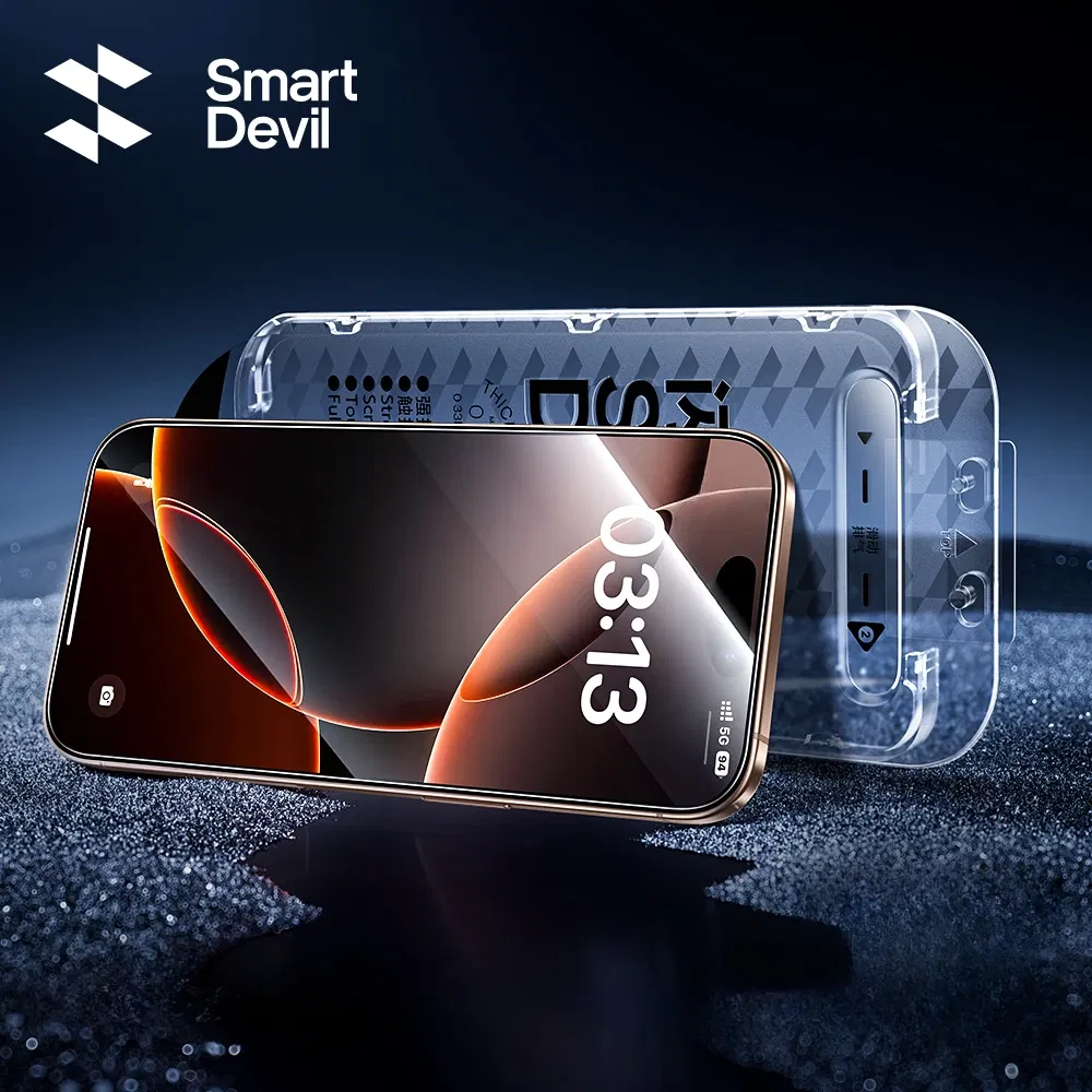 Material: pet, Compatibility by Model: iPhone 16 Pro - SmartDevil 1/2PCS Dust-Free Cabin Tempered Glass Film for iPhone 16 Pro Max 15 14 13 Clear Screen Protector Borderless