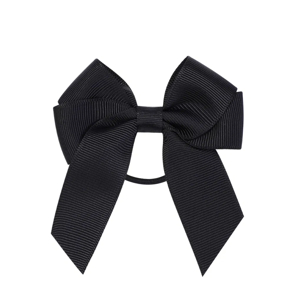 Color: Light Grey, Size: 3XL - 1/2 Pcs Sweet Hair Ribbon Hair Band for Girls Toddler Cheer Bow Head Rope Kids Headwear Double Ponytail Support Hair Accessories