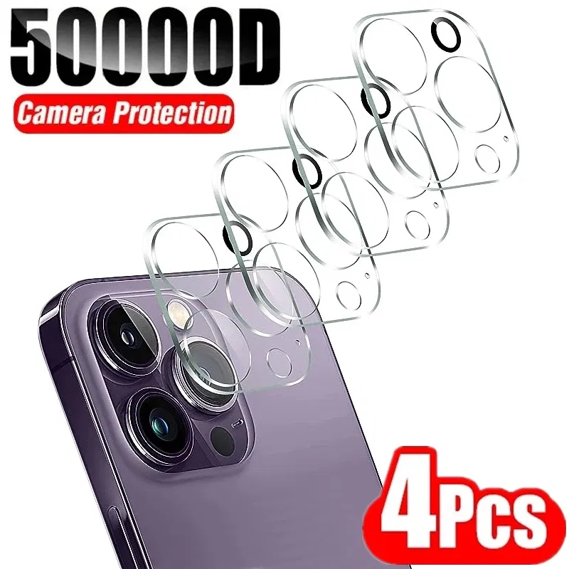 Color: Silver, Bundle: Bundle4 - 4PCS Full Cover Camera Lens Protector Glass for IPhone 11 12 13 14 15 Pro Max Mini for IPhone Xs Max XR X 14Plus Tempered Glass