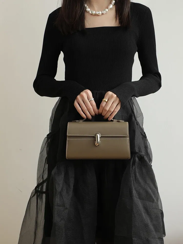 Color: Beige - MABULA Genuine Leather Top Handle Satchel Purse for Women 2023 Brand Designer Luxury Clutch Handbags High Quality The Tote Bag