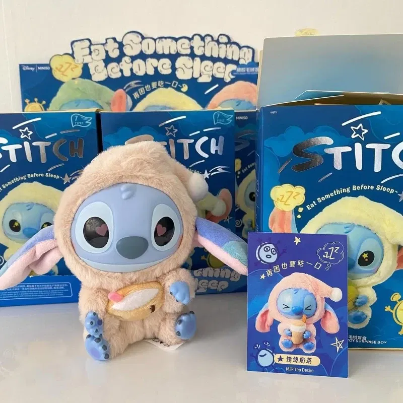 Color: green, Ships From: CHINA - 2025 Stitch Eat Something Before Sleep Series Blind Box Plush Dolls Pendant Cute Doll Mystery Box Surprise Toys Kids Gifts