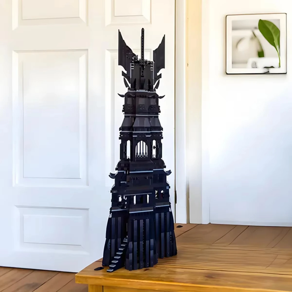 Medieval black Tower building blocks retro architectural model toys for boys and children birthday gifts