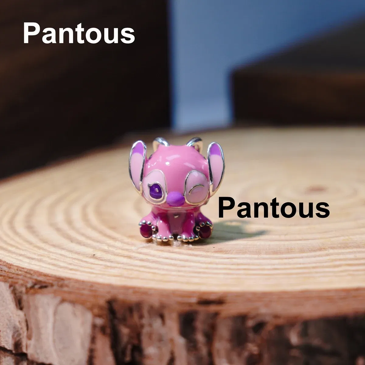 Gem Color: PURPLE - S925 Silver Jewelry Stitch and Angel Charms Disney Series Bead 1:1 Model with Logo Fit Pandora Bracelet Women Diy Making Jewelry