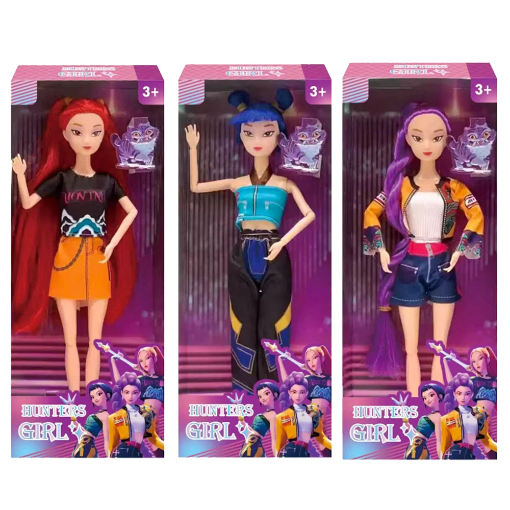 Color: green - 2026 HOT NEW Anime KPop Demon Hunters Doll Vinyl Toy Rumi Mira zoi Character vinyl mask figurine Birthday Gift Fan Club Gifts