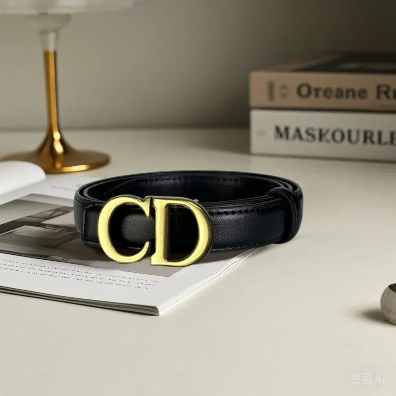 Color: Coffee, Belt Length: 110cm - Composite alloy letter buckle women's genuine leather belt high-end belt jeans dress high-quality casual versatile belt