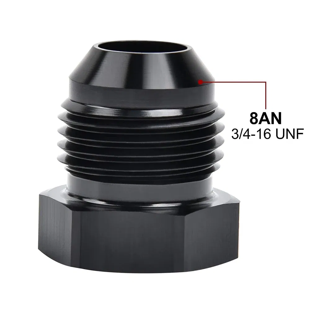 Color: MULTI, Ships From: CHINA - AN4 AN6 AN8 AN10 AN12 Aluminum Male Flare Blanking Plug Fitting Hex Cap Connector Lock Hose Fitting Tube Adapter Anodized