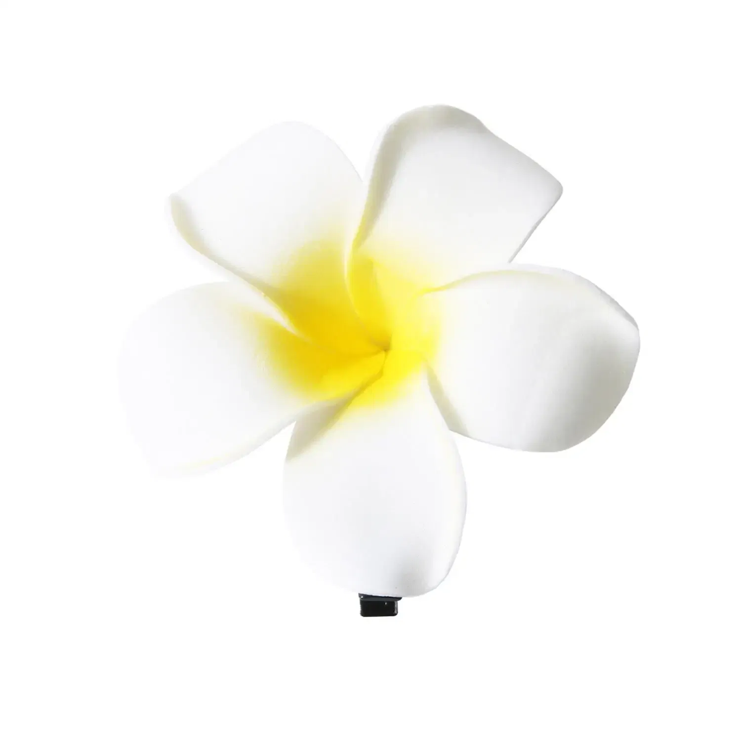 Color: GRAY - 5.5/7/8/9cm Plumeria Flower Hair Clips For Girls Women Hairpins Egg Flower Barrette Hawaiian Wedding Artificial Headwear