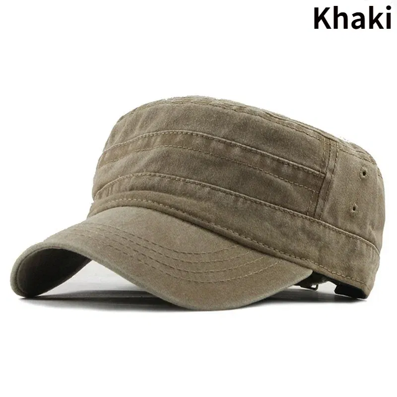 Color: WHITE - Delysia King   Classic men's flat hat casual cap summer sun hat