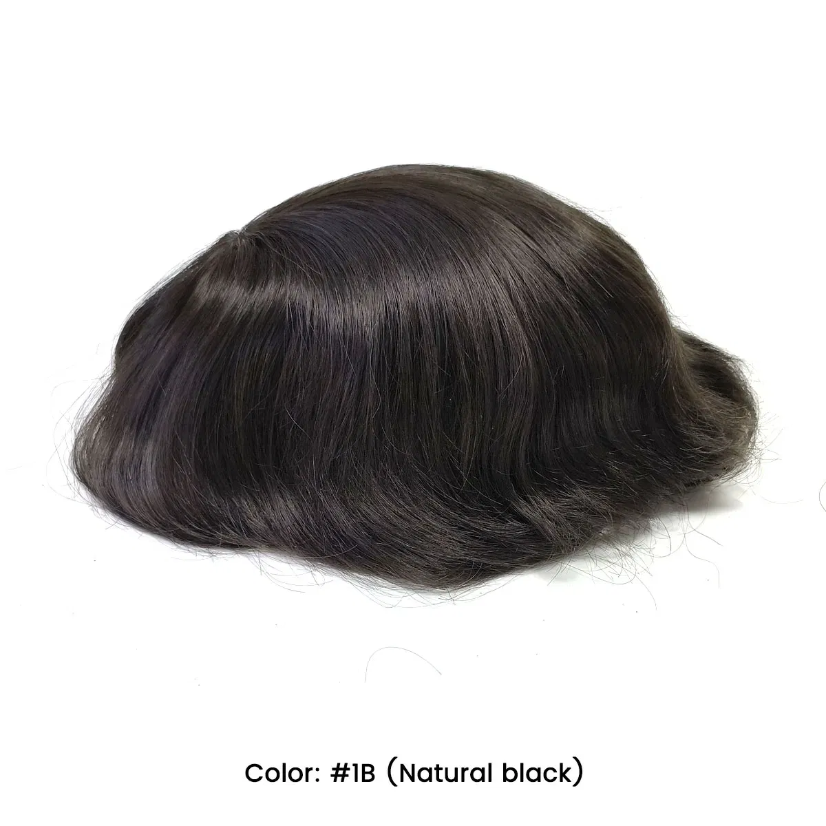 Toupee Color: 1b#, Toupee Density: 130%, Length: 8 inches,  Toupee Size: 7x9, Toupee Design: free - Hywel 6 Inches Mono Lace Men Toupee Men Wig 100% Human Hair System Unit Male Wig  Lace Front Mono Top Natural Hairline Toupee