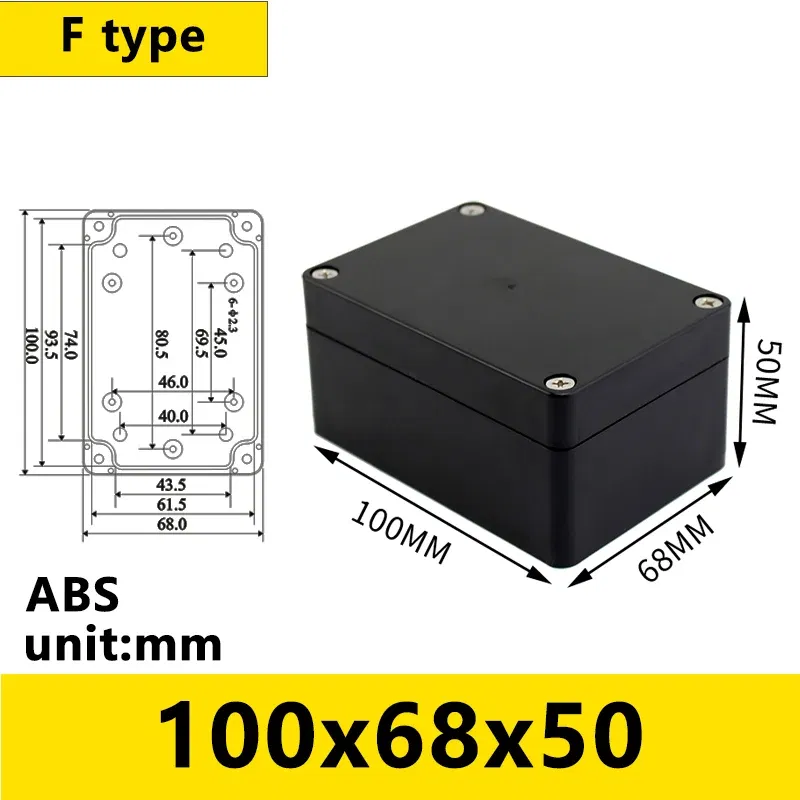 Color: Dark Grey - Black Outdoor Waterproof Enclosure Plastic Box Electronic Project Instrument Case Electrical Project Box Junction Box Housing