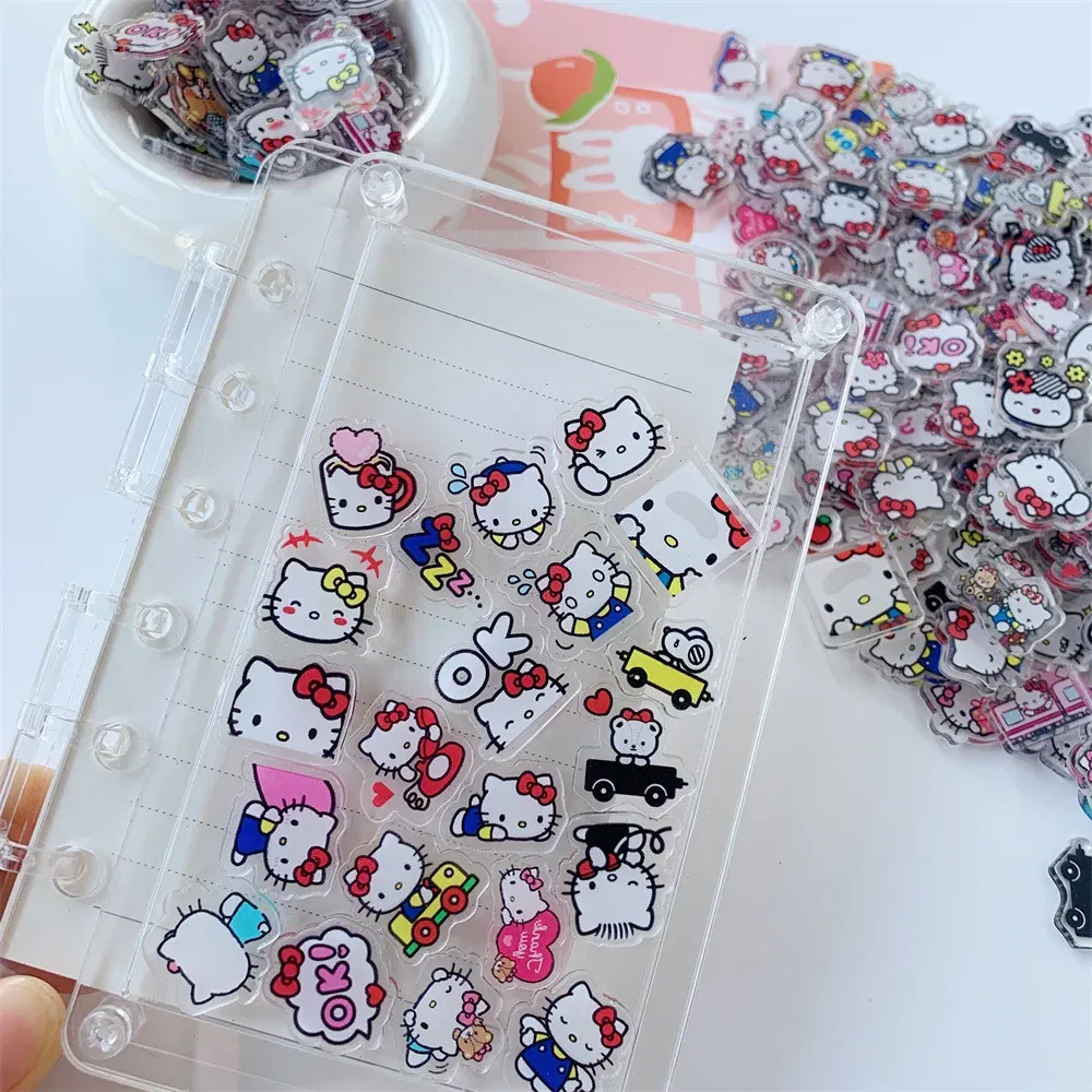 Color: Pink, Size: 12" - 2cm 100g Sanrio Kuromi Hello Kitty Crayon Shin-chan Anime Collection Acrylic Pendant DIY Accessory Keychain PP Clip Patch