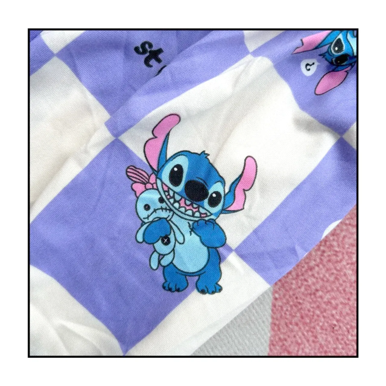 Color: SKY BLUE, Kid Size: 11 - 2pcs/set New Disney Stitch Children Pyjamas for Boys and Girls Sets Kid Minnie Home Wear Travel Casual Sleepwear Suit Cute Gift