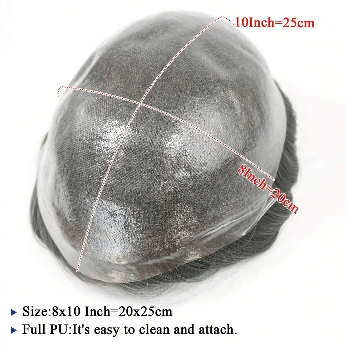 Poly Skin Toupee for Men Human Hair Pieces hair replacement System for Men Thin skin PU hair prosthesis