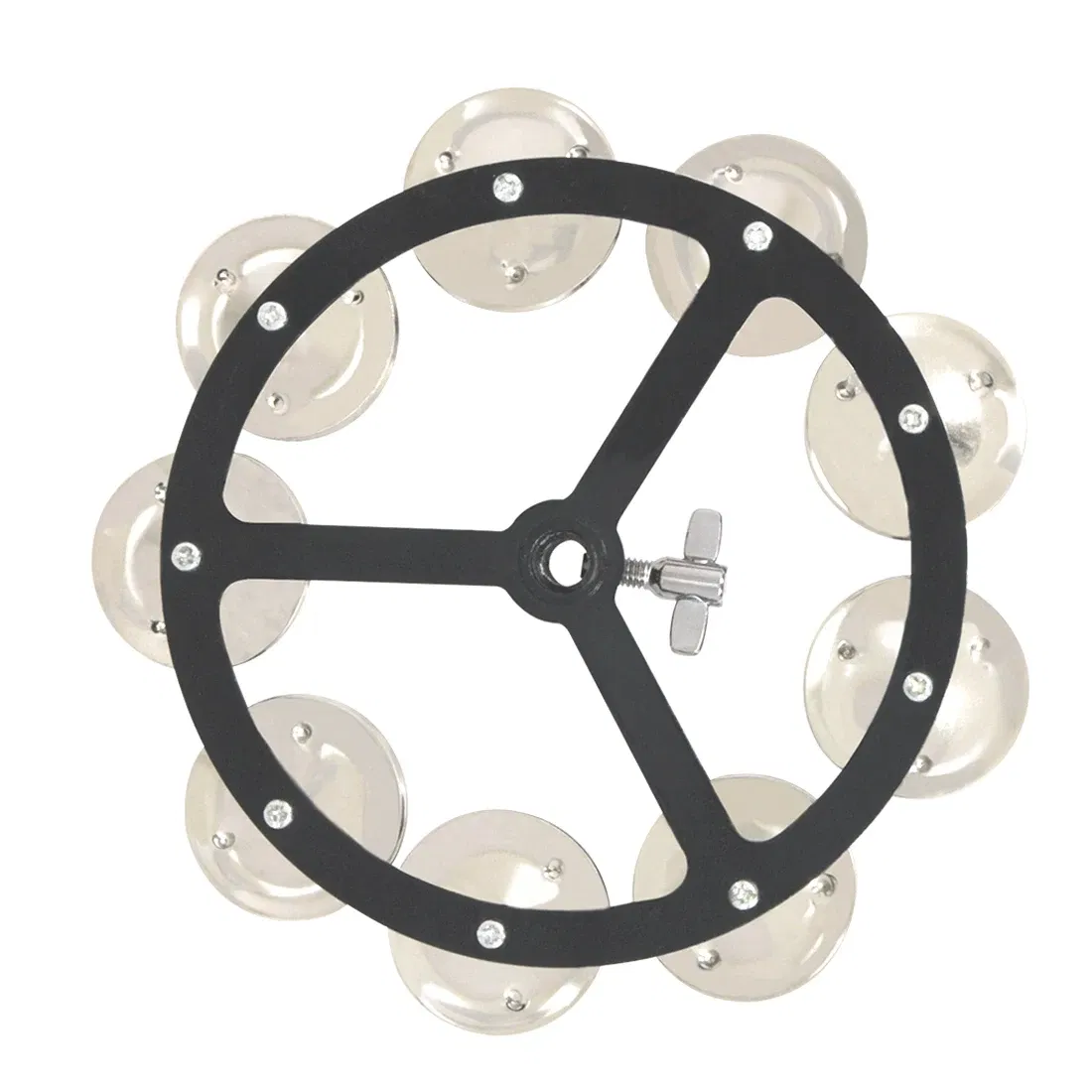 6 Inches Drum Kit Cymbal Auxiliary Tools Hi-Hat Bells Jingles Tambourine Stainless Material Percussion Instrument Accessories