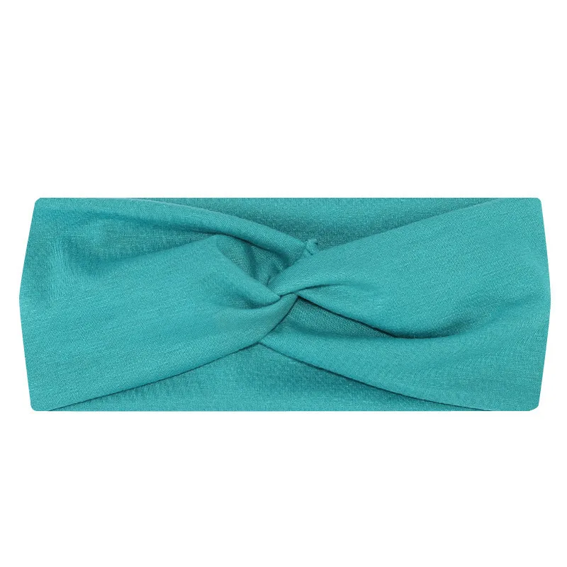 Color: SKY BLUE, Ships From: CHINA - Pilates Elastic Hair Bands Yoga Headband Running Cycling Sweatband Turban Makeup Hair Hoop Makeup Headwrap Women