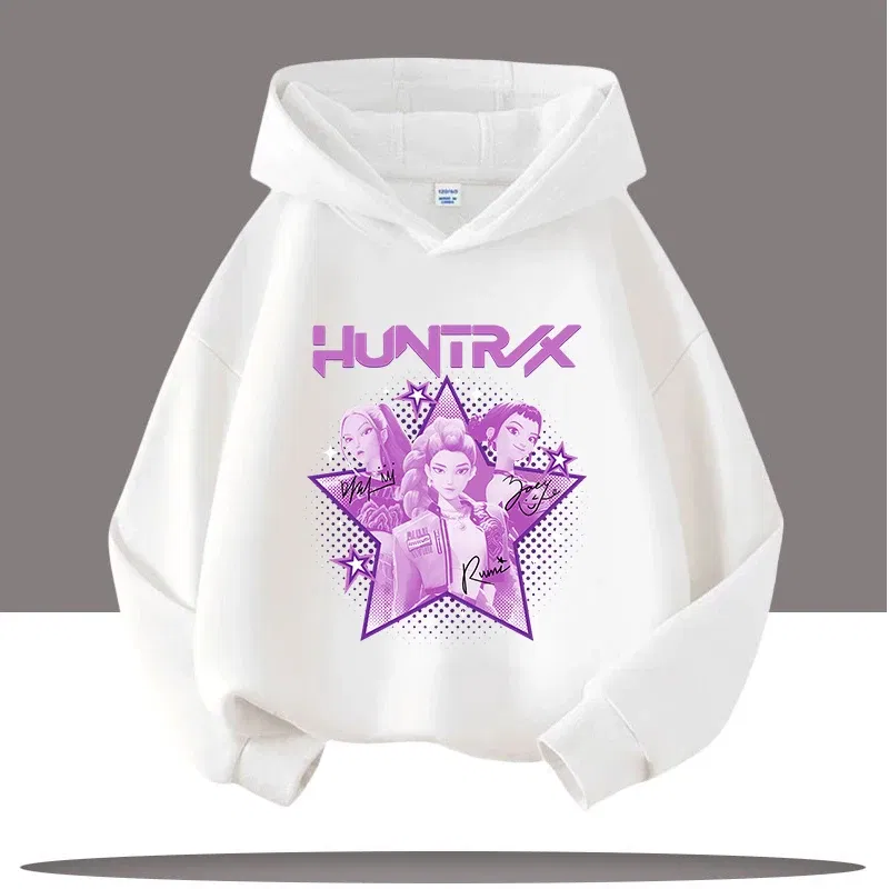 Color: Red, Kid Size: 8 - Y2K KPop Demon Hunters Hoodies Teenage Girls Boys Rumi KPop Demon Hunters Hoody Autumn Casual Long Sleeve Children's Clothing