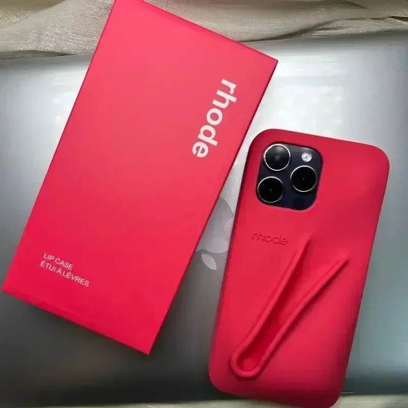 Color: Blue, Material: Microfiber - Quality Fashion Box for Rhode Phone Case Gift Packaging Lipstick Box for Girl for IPhone 16 15 14 13 12 11 Pro Max XR XsMax Case