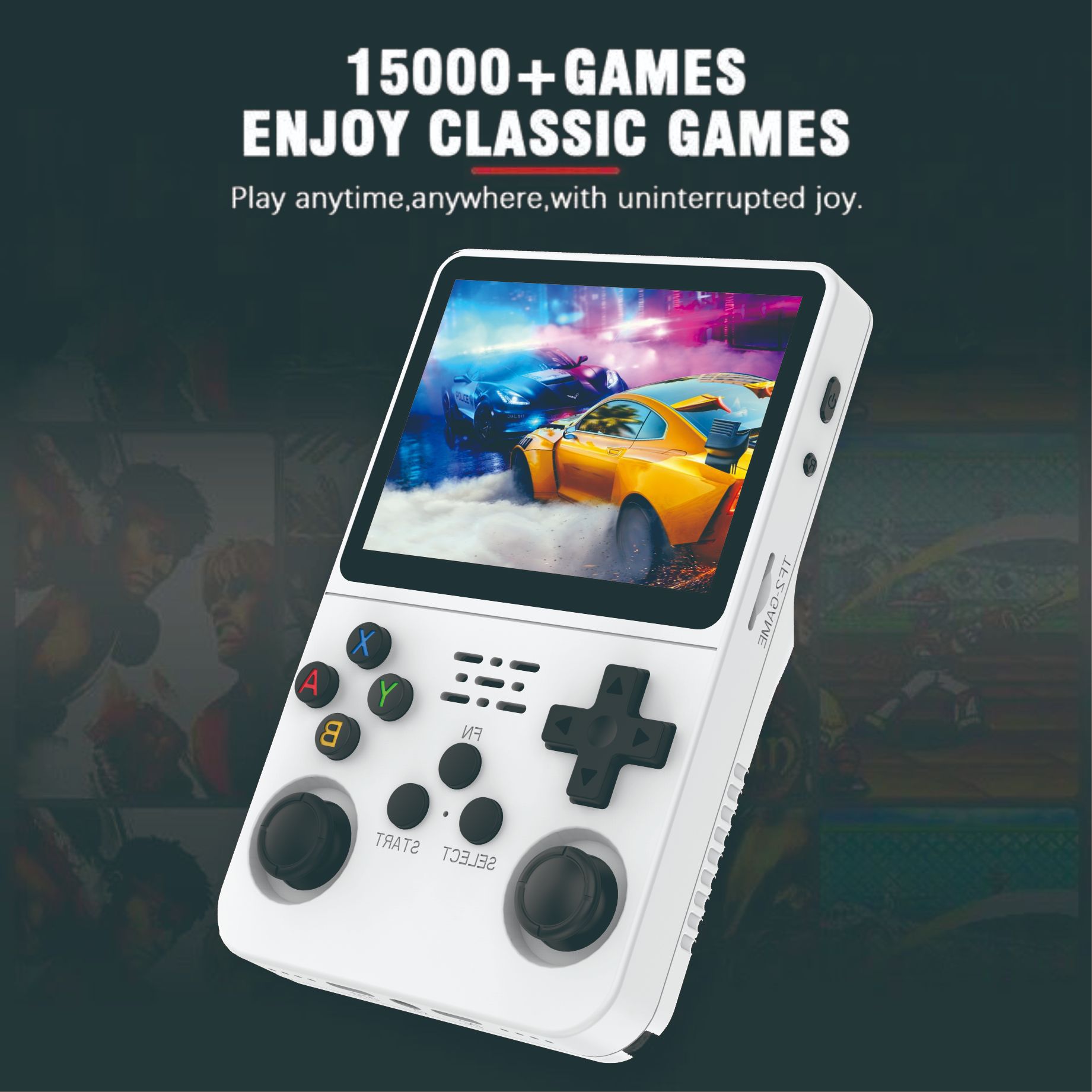Color: Milky White - R36S Retro Handheld Video Game Console Linux System 3.5 Inch IPS Screen Portable Pocket Video Player 128GB Games Boy Gift
