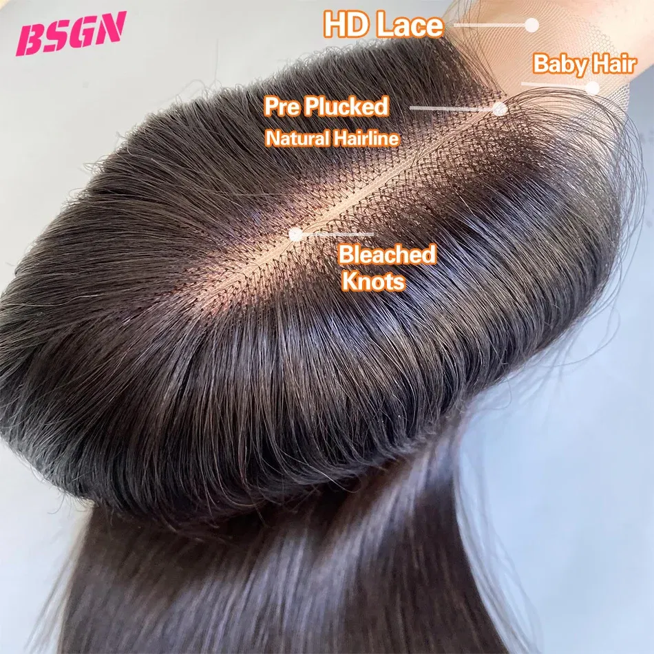 Color: T1B/613, Stretched Length: 24inches, Density: 250%, Lace Size: 13x4 - 26 28 30 180%straight hd lace frontal human hair wigs 13x4 HD Lace Frontal Human Hair Wigs For Women? 100% human hair pre-cut wig