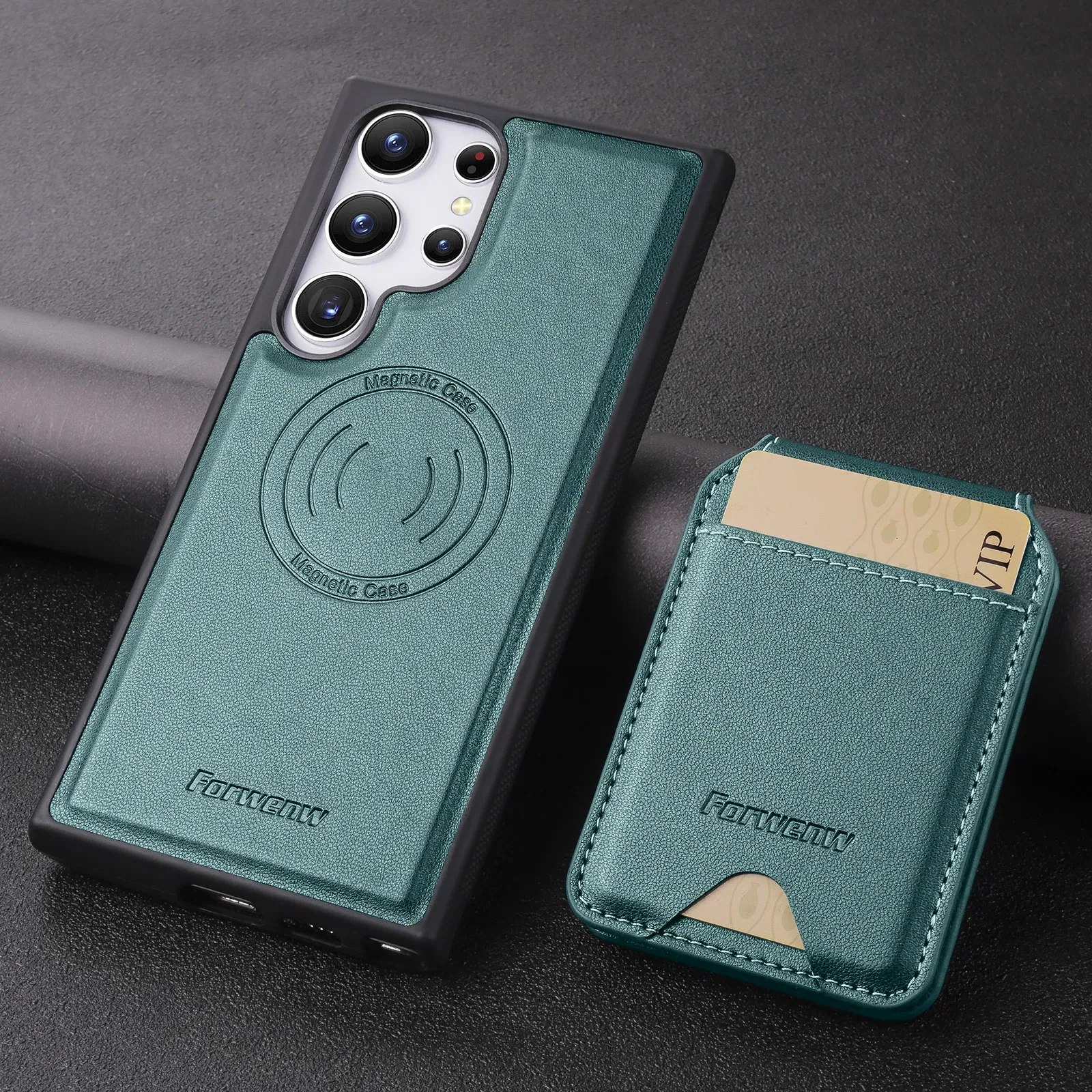 Color: Brown, Compatibility by Model: Galaxy S23+ - Leather Case For Samsung Galaxy A16 A36 A56 A55 A35 A15 A25 S25 S24 Ultra S23 S22 Plus + 2 in 1 Detachable Vertical Wallet Cover