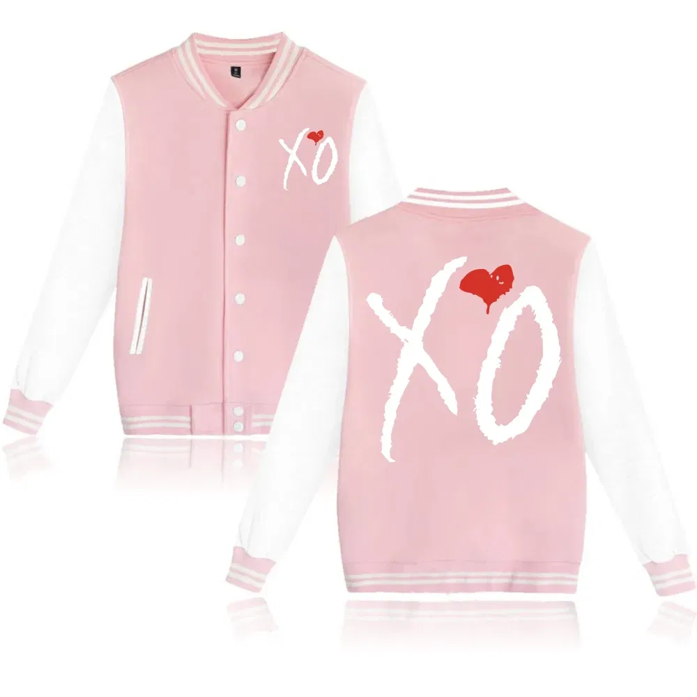 Color: black, Size: M - The Weeknd XO Jacket Hoodie The Weeknd The Host Music Sweatshirt Long Sleeve  Baseball Uniform Clothes Unisex