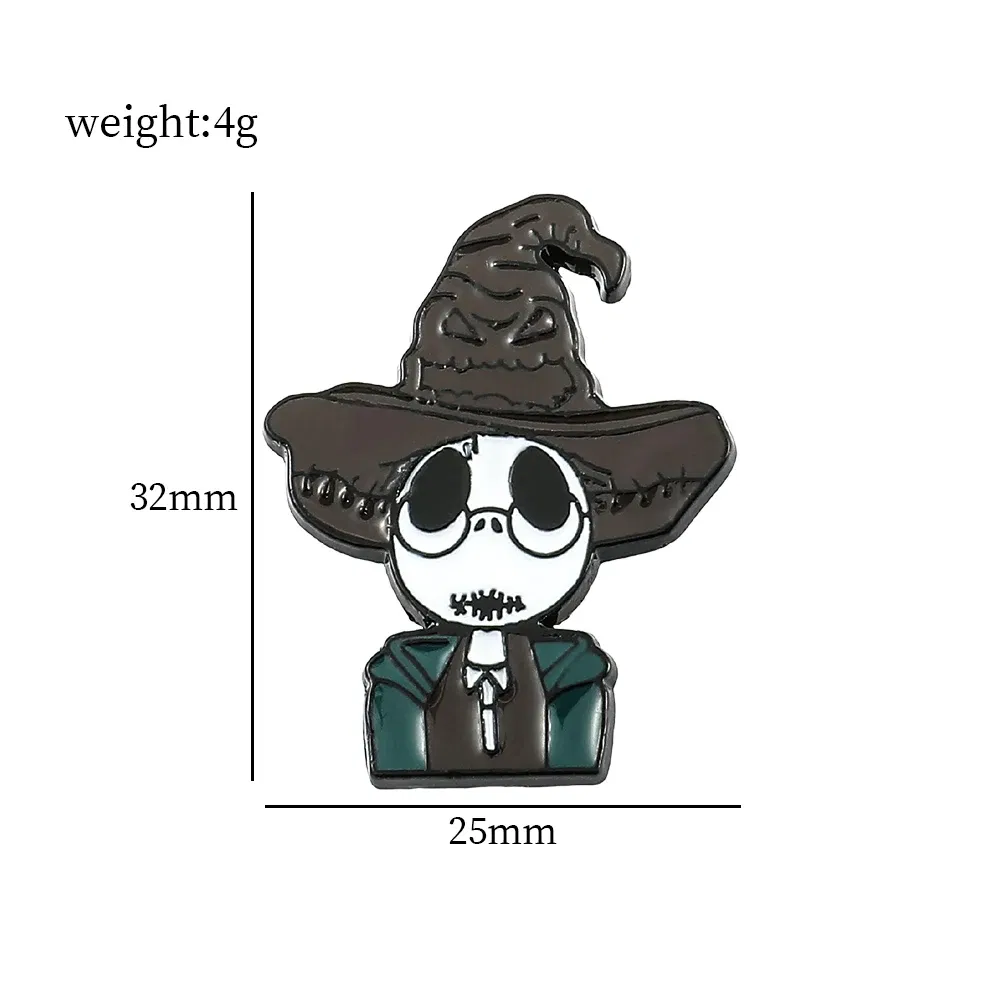 Metal color: Rhodium Plated, Ships From: CHINA - Disney The Nightmare Before Christmas Enamel Pin Cartoon Figure Sally Jack Skellington Metal Badge Brooch Kawaii Accessories