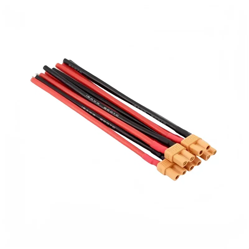 Color: Burgundy - XT30 Pigtail Plug Male and Female Connector with 100mm 16AWG Tinned Wire Cable for RC Fixed wing Lipo Battery FPV Drone charger