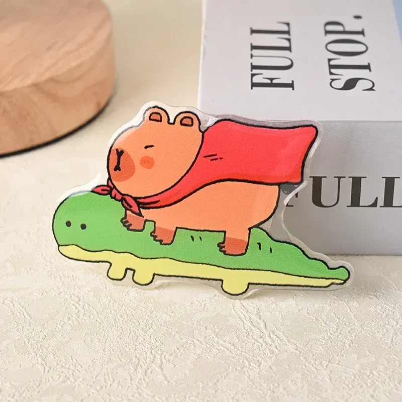 Color: Sky Blue - Korean Cute Capibara Kapibara Griptok Guinea Pig Phone Holder Flower Grip Tok Stand Bracket Universal Support For iPhone Samsung