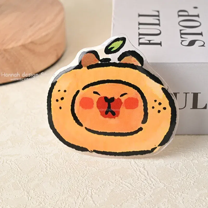 Color: Sky Blue - Korean Cute Capibara Kapibara Griptok Guinea Pig Phone Holder Flower Grip Tok Stand Bracket Universal Support For iPhone Samsung