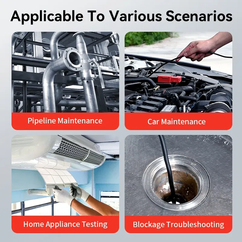 Color: WHITE, Cable Length: 1m - 360?° Articulated Endoscope,Joystick Articulated Endoscope Camera with Steerable Probe, Compatible with iPhone and Android