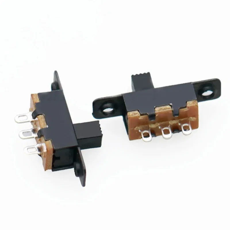 Color: Beige, Size: 4XL - 10PCS Slide Switch Micro-power Toggle Switch Single and Double-row Direct-inserted Horizontal Sliding Second Gear Third Gear