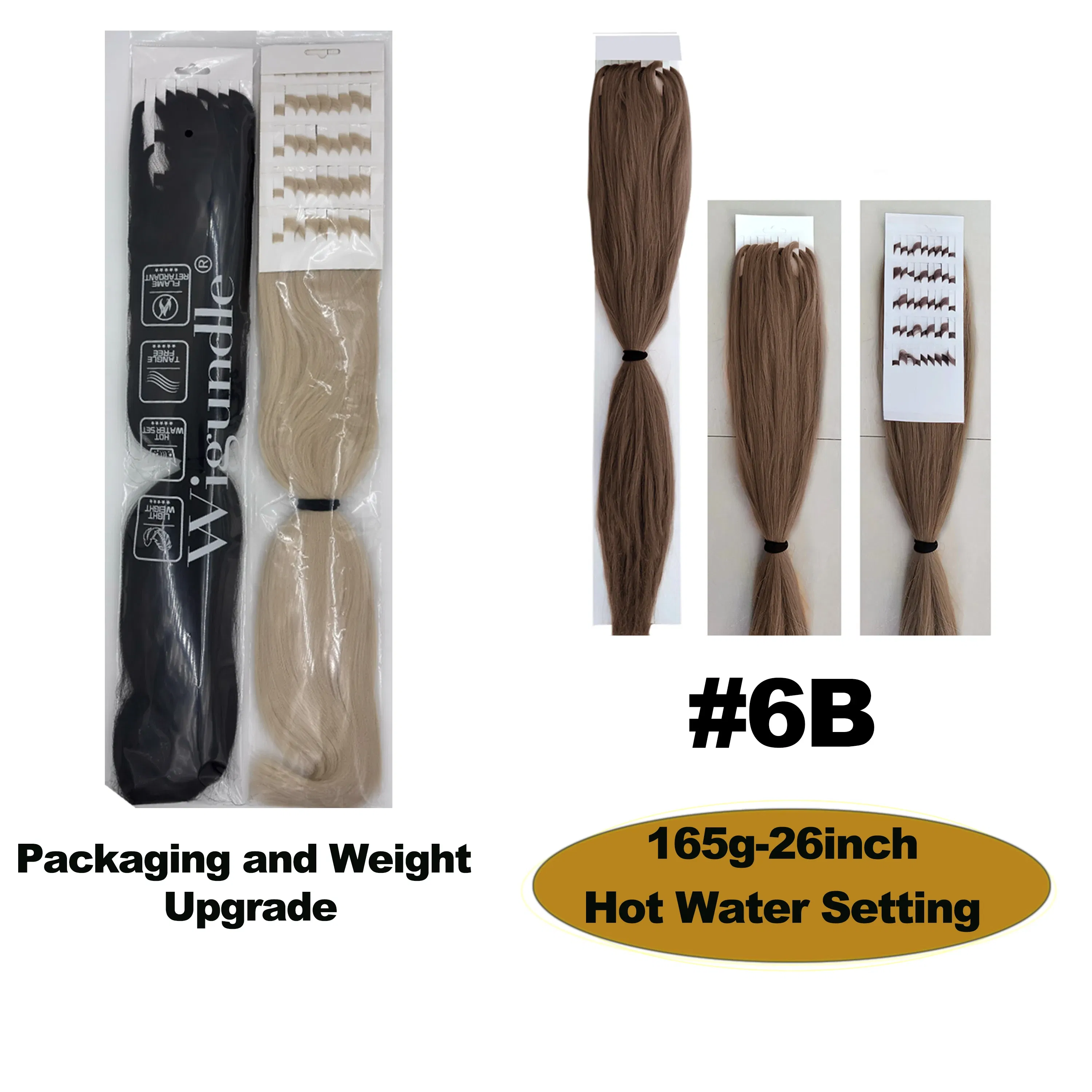 Color: #31, Stretched Length: 26inches, Bulk Buy: 1Pcs/Lot - Kanekalon 26inch Hot Water Set Pre Stretched Jumbo Braiding Hair Box Twist Braids Synthetic Hair Extensions For Women Soft Yaki