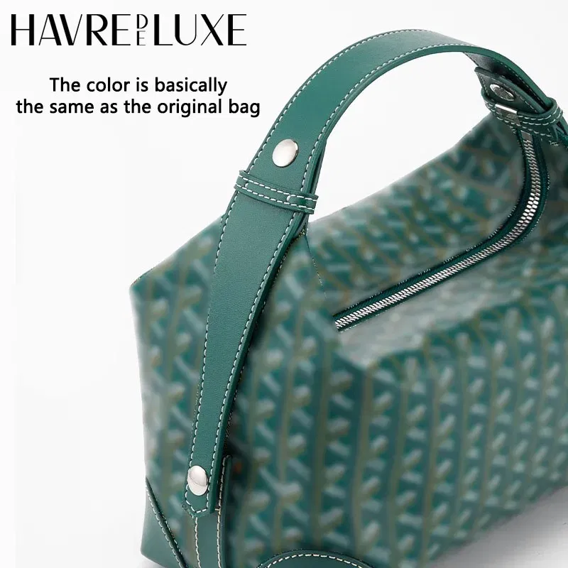 Color: Bronze - Bag extended shoulder strap for Goyard Bowling 25 toiletries bag handle shoulder replacement strap bag modification accessories