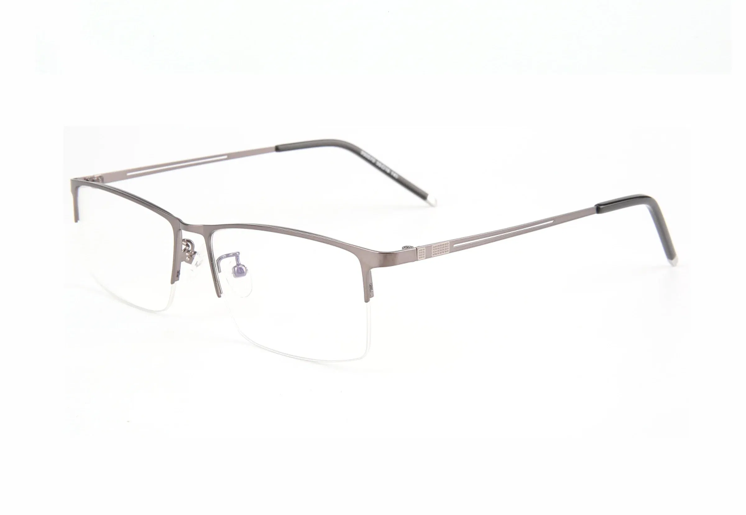 Frame Color: Yellow, Eye Prescription: +450 - Sun Photochromic Finished Myopia Glasses Women Men Metal Half Frame Chameleon Short-sight Eyewear0 -0.5 -0.75 -1.0  To -6.0