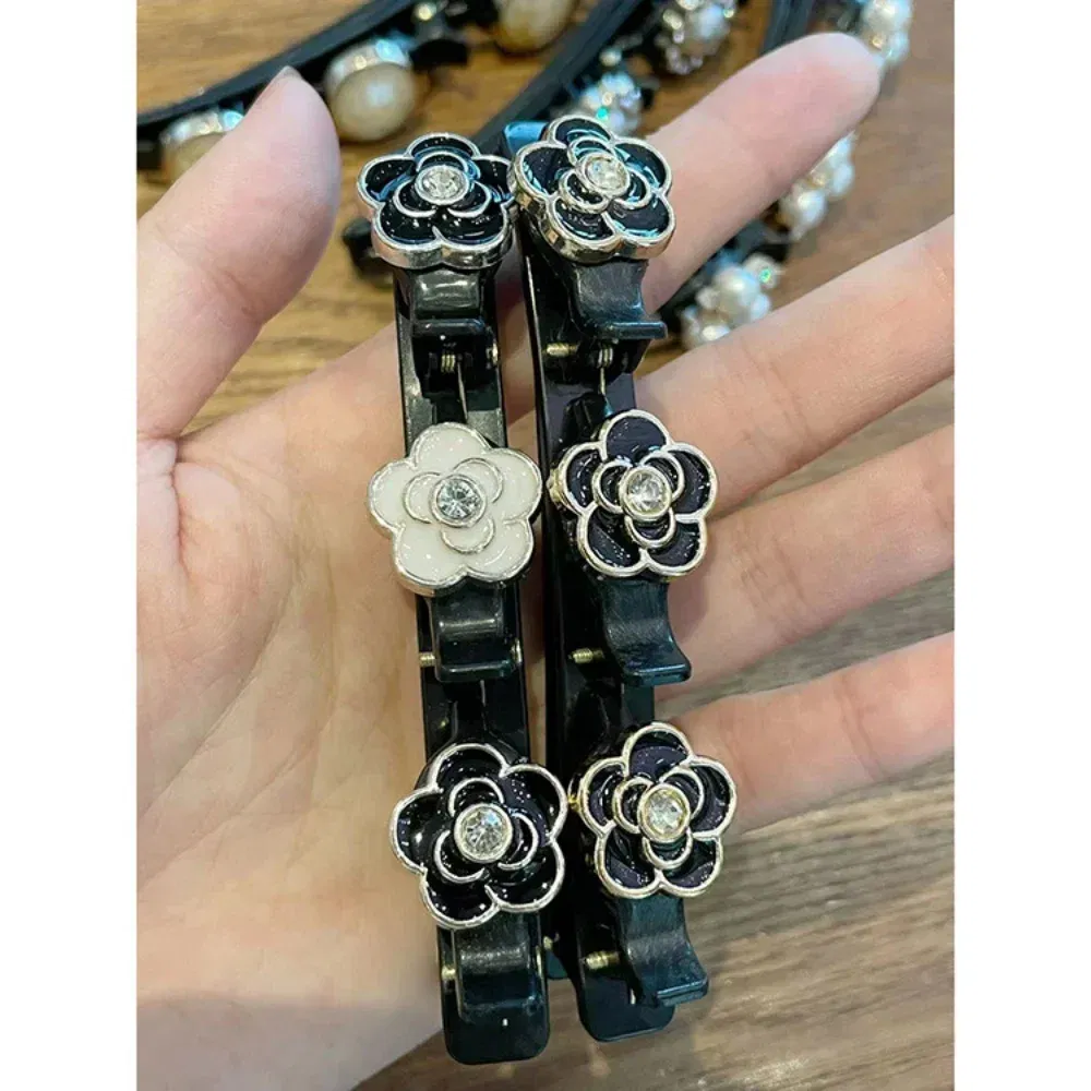 Color: Orange - Double Layer Braided Hairpin Hair Hoop Broken Hair Clip Women Hairpin Korean Fixed Headband New Hairpin Lazy Hair Accessories