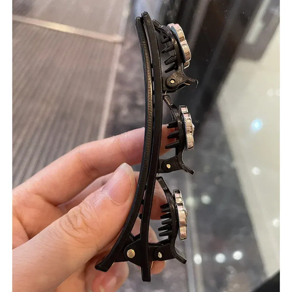 Color: Orange - Double Layer Braided Hairpin Hair Hoop Broken Hair Clip Women Hairpin Korean Fixed Headband New Hairpin Lazy Hair Accessories