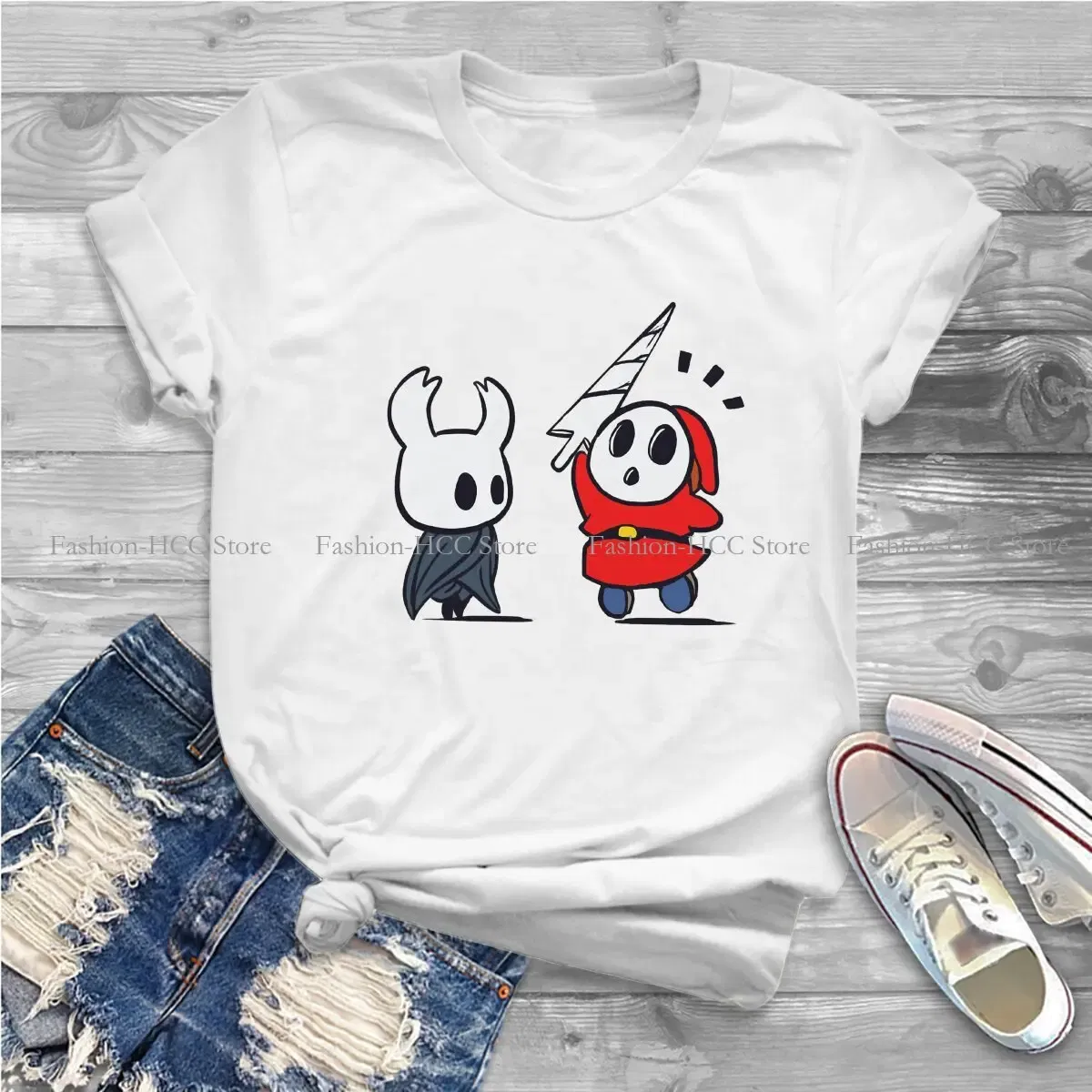 Color: WHITE, Size: S - Shy Guy Classic Unique Polyester TShirt Hollow Knight Game Top Quality Hip Hop Gift Idea T Shirt Stuff