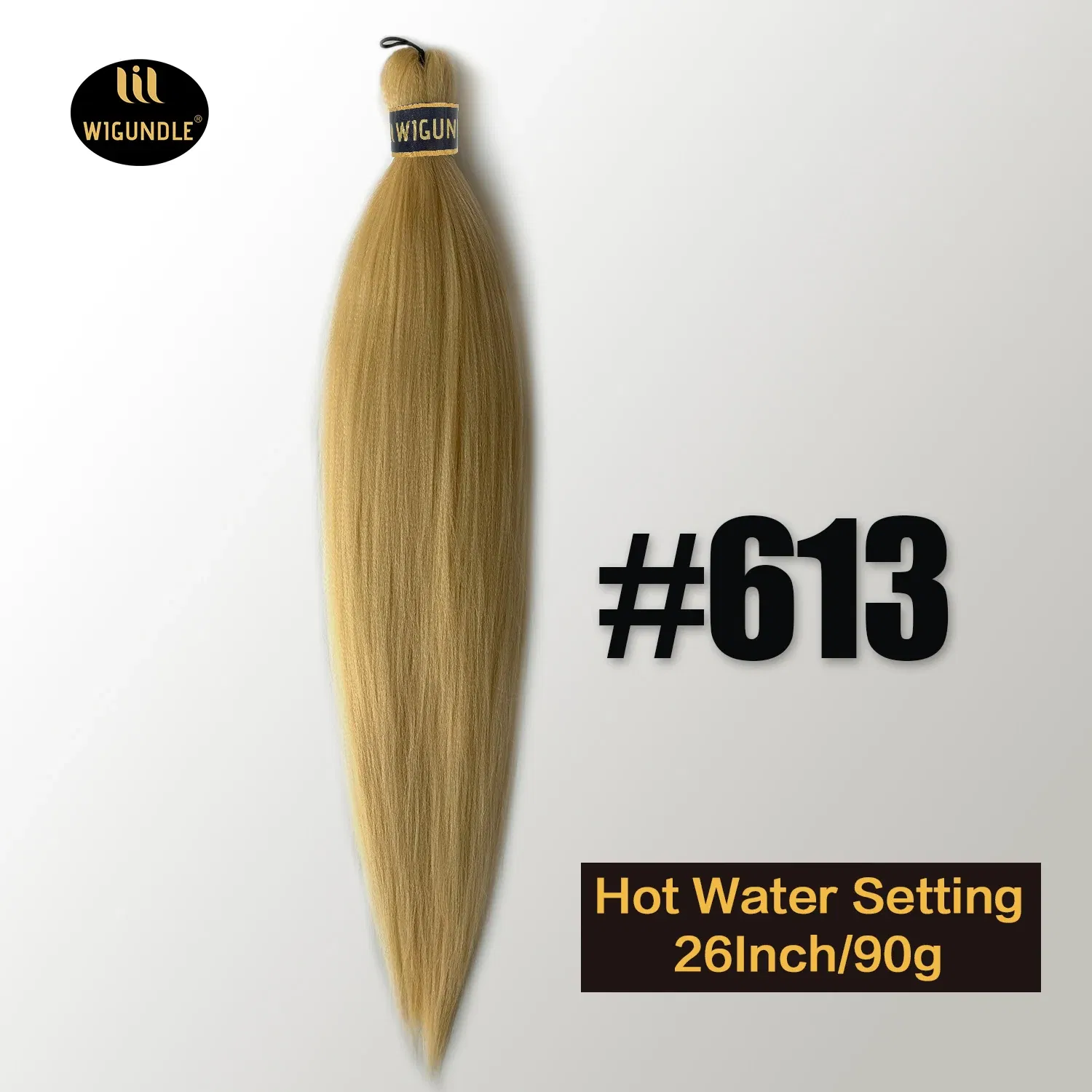 Color: 1B/27HL, Stretched Length: 26inches, Bulk Buy: 3Pcs/Lot - Kanekalon 26inch Hot Water Set Pre Stretched Jumbo Braiding Hair Box Twist Braids Synthetic Hair Extensions For Women Soft Yaki
