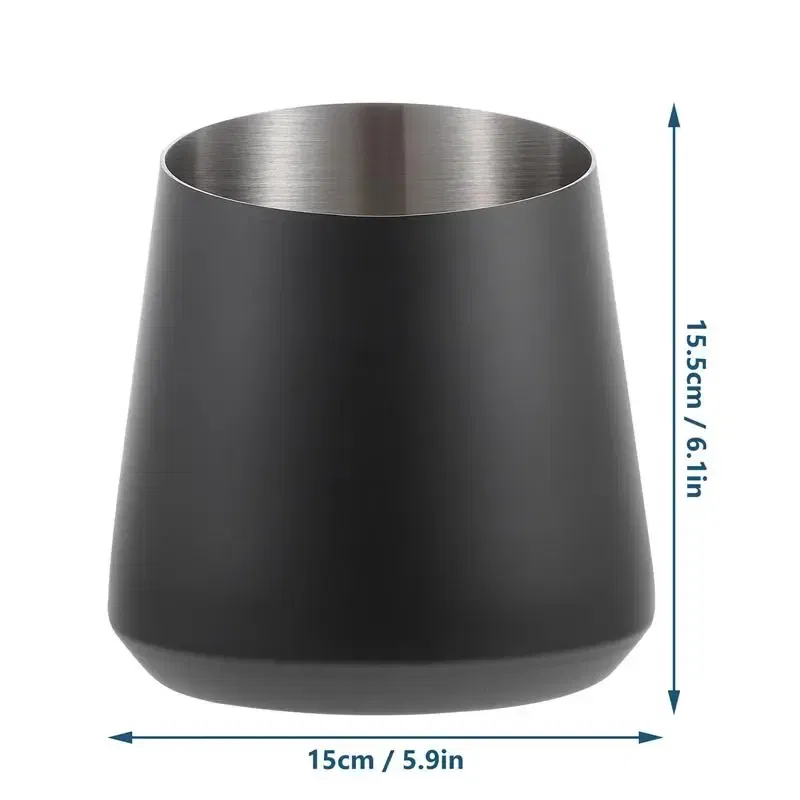 Color: Black - Stainless Steel Ice Bucket Champagne Wine Beer Cooler Chilling Bucket Ice Cube Barrel Container Bar Bartender Tools