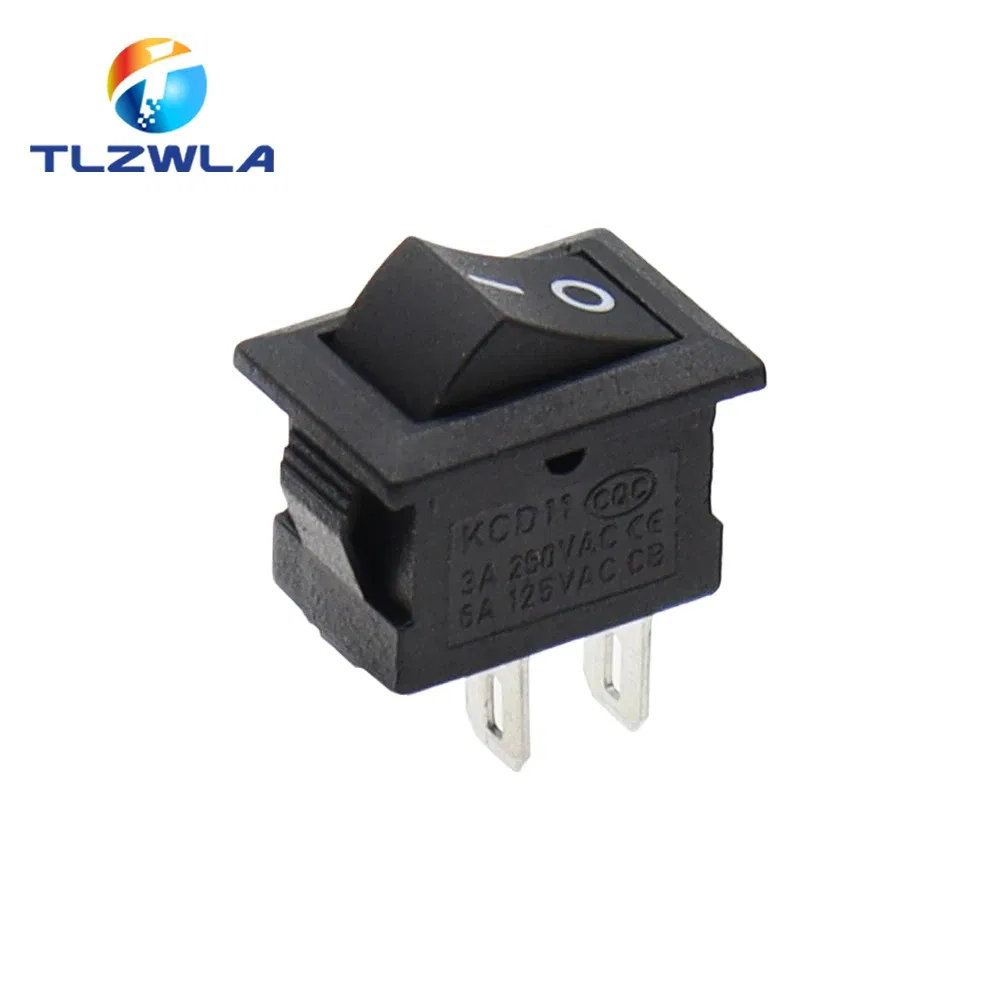 Color: black, Size: 4XL - 5/10PCS KCD11 Rocker Switch 10*15mm Mini Push Button Switch ON-OFF / ON-OFF-ON 2 Pins / 3 Pins 3A 250VAC / 6A 125VAC 10x15mm