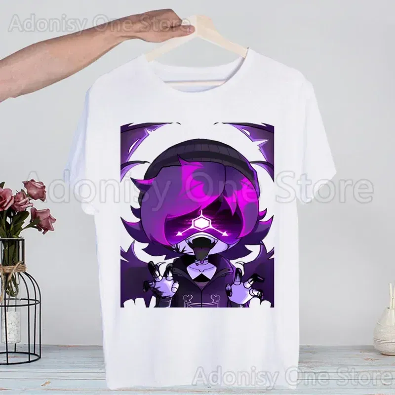 Color: black, Size: S - Murder Drones Fashion Man Tshirt Summer Fashion T-shirt Casual White Funny Cartoon Print T-shirt Hip Pop Tops tee