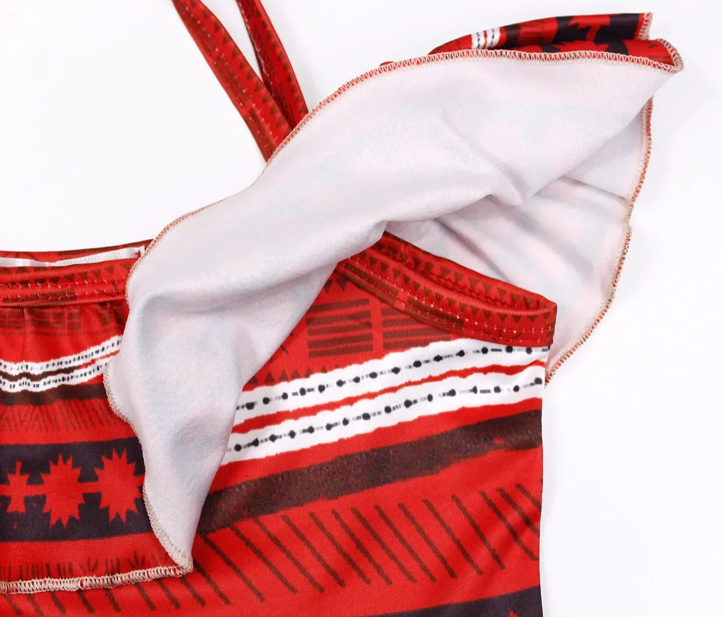 Color: Beige, Kid Size: 18M - Moana 2 Swimsuit Summer Holiday Beach Girls Two-piece Bikini Toddler Adventure Outfit Pool Party Vaiana Fancy Dress Up