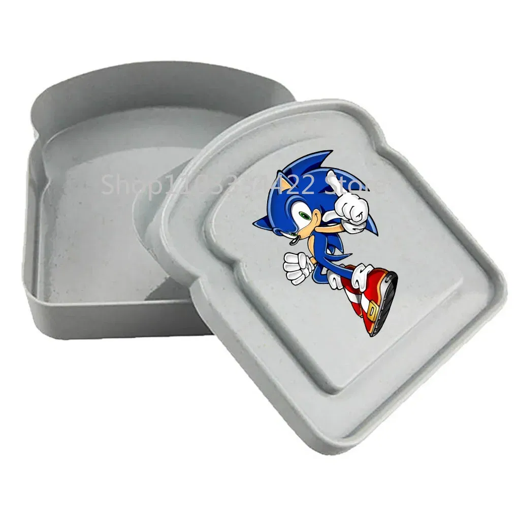 Color: Brown - 2025 sonic Sandwich Containers Lunch Toast Storage Box With Lid Portable Food Storage Reusable Microwave Lunch Sandwich Box