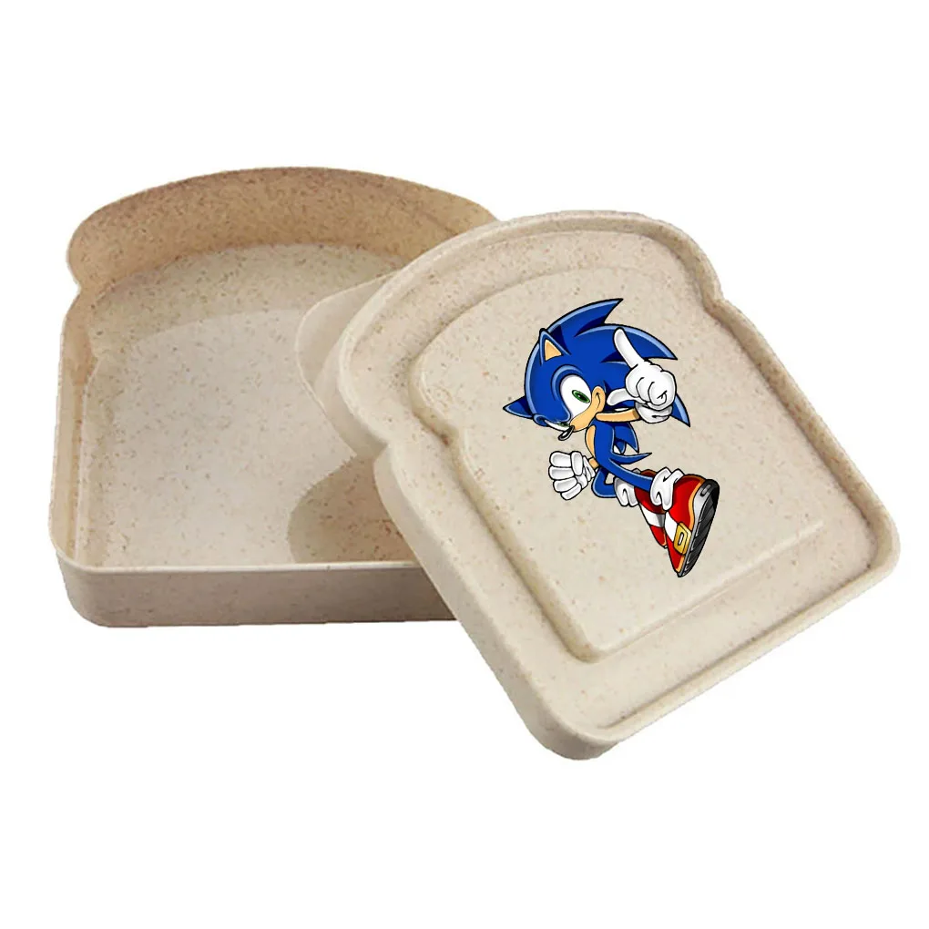 Color: Brown - 2025 sonic Sandwich Containers Lunch Toast Storage Box With Lid Portable Food Storage Reusable Microwave Lunch Sandwich Box