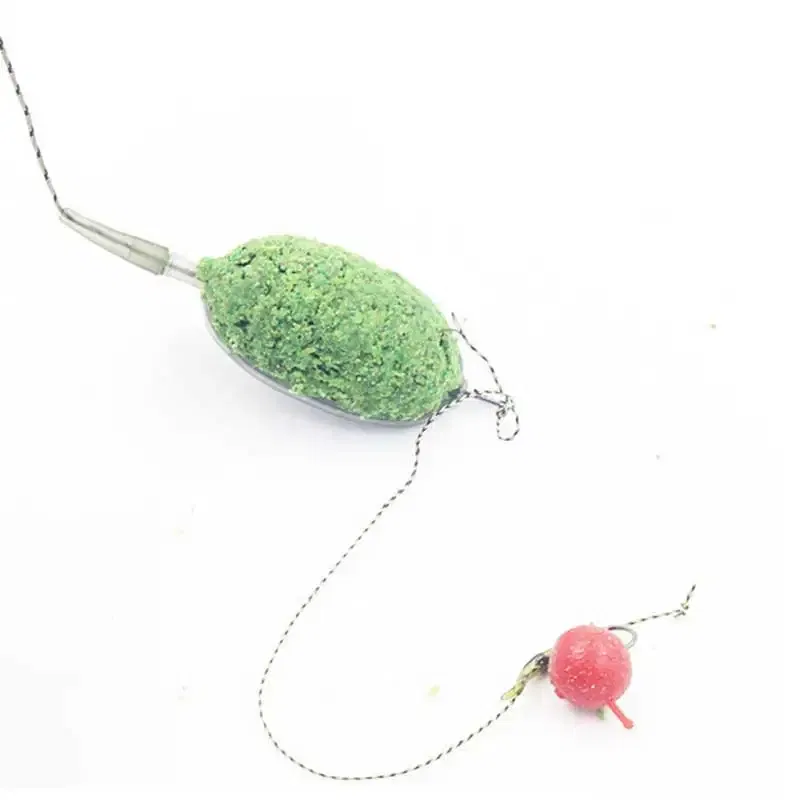 Color: Brown - 1Set/4Pcs Bait Holder Bait Holder Tool Set Series Carp Fishing Feeder Mould Carp Baiting Tool Quick Release Molds Fishing Tools