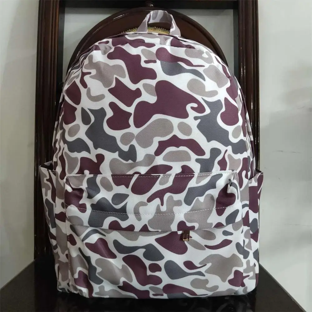 Color: PURPLE - Wholesale Baby Boy Boy Girl Backpack Camo Daypack Toddler Children Outdoor Portable Kids School Bag