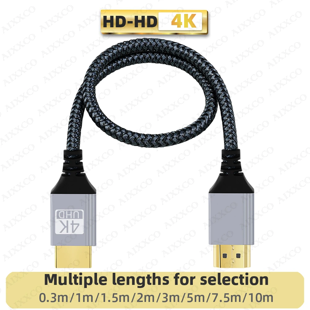 Length: 3m - HDMI-Compatible Cable 2.0 Wire 4K 60Hz for Xiaomi Xbox PS5 PS4 Laptops HDMI-Compatible Splitter Digital Cable Cord 2m 3m 5m 10m