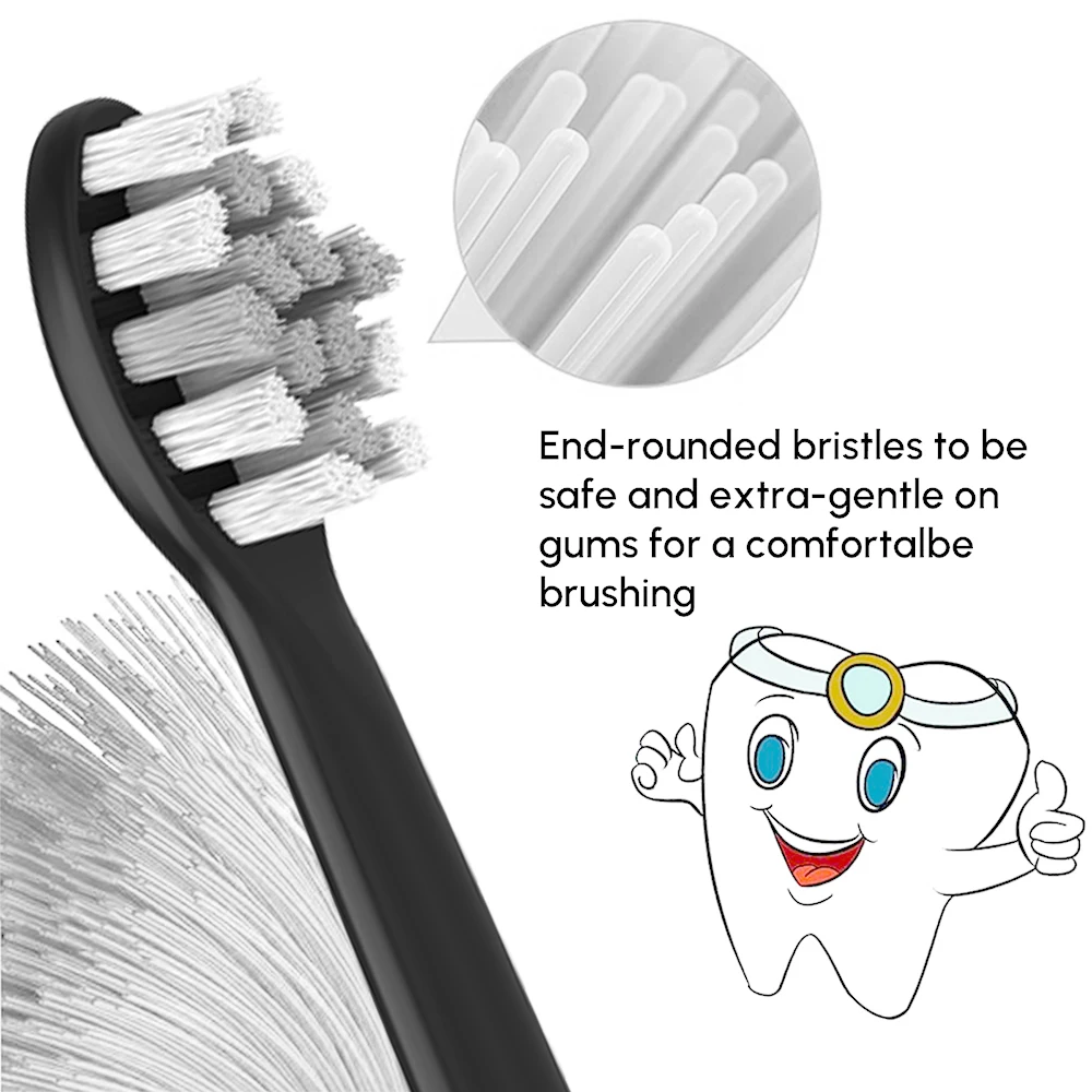 Color: black - Replacement Toothbrush Brush Heads Compatible with Philips Sonicare Professional Electric Toothbrush Pro1100 4100 5100 6100 9000
