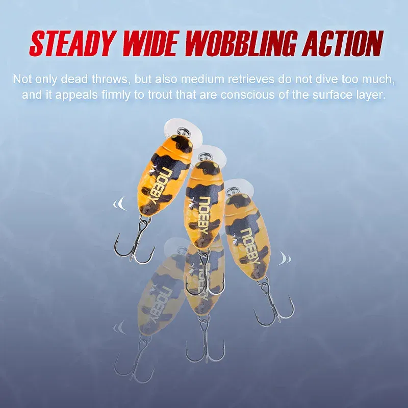 Color: Beige, Size: 80mm - Noeby Crankbaits 28mm 2g Mini Floating Minnow Fishing Lures Artificial Hard Baits Small Crank Wobblers for Trout Fishing Tackle